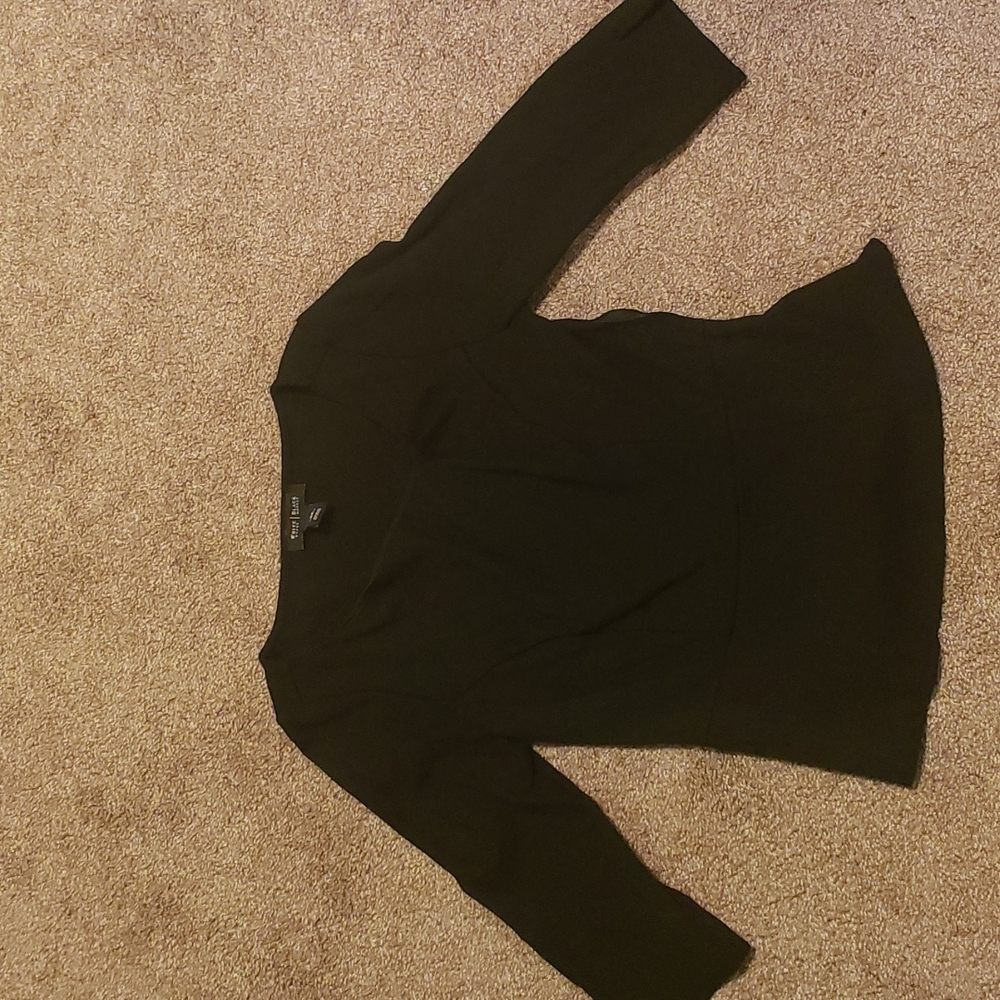 White House Black Market Black Long Sleeve Top Size Xs